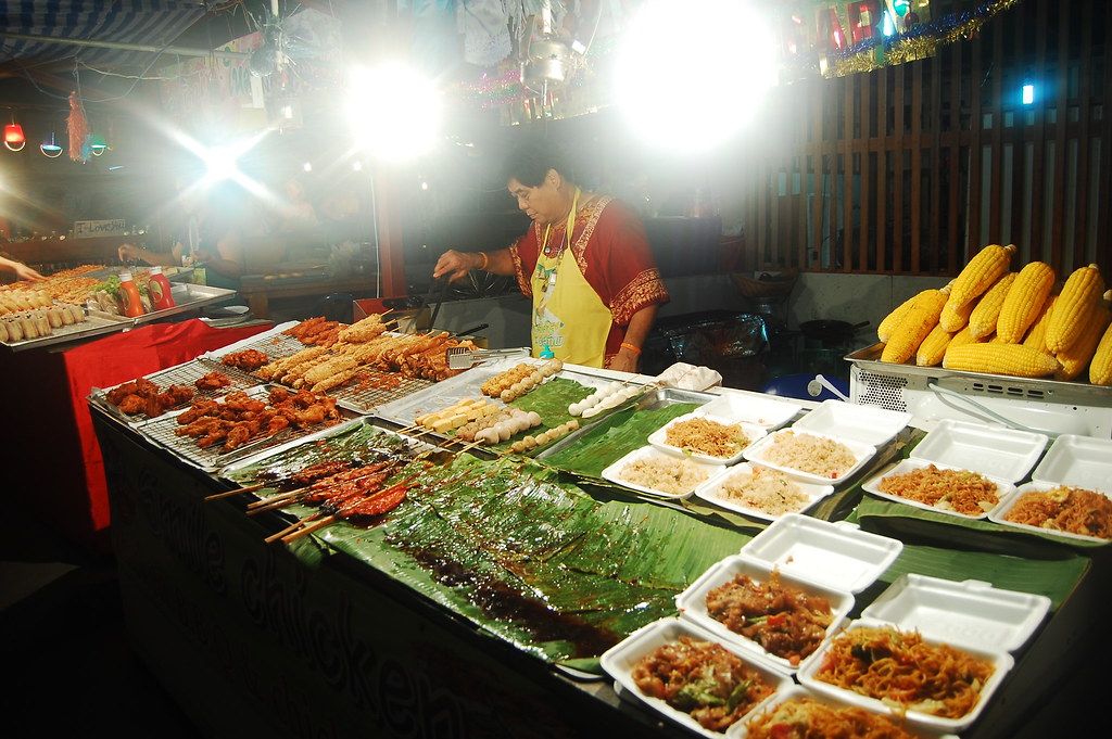 Authentic Thai street food at Thong Sala Night Market