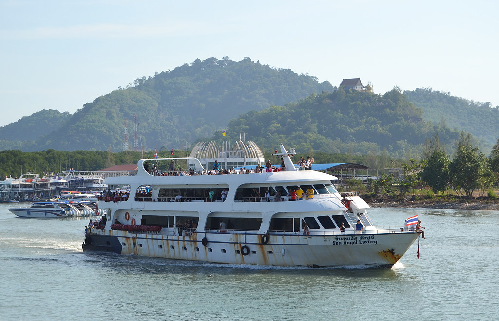 Ferry arriving at Phuket Rassada Pier