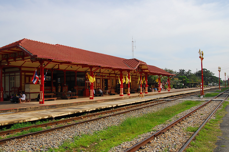 Iconic Hua Hin Railway Station architecture