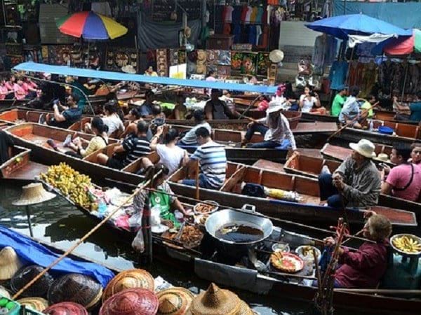 The Floating Market in BangkokThailand